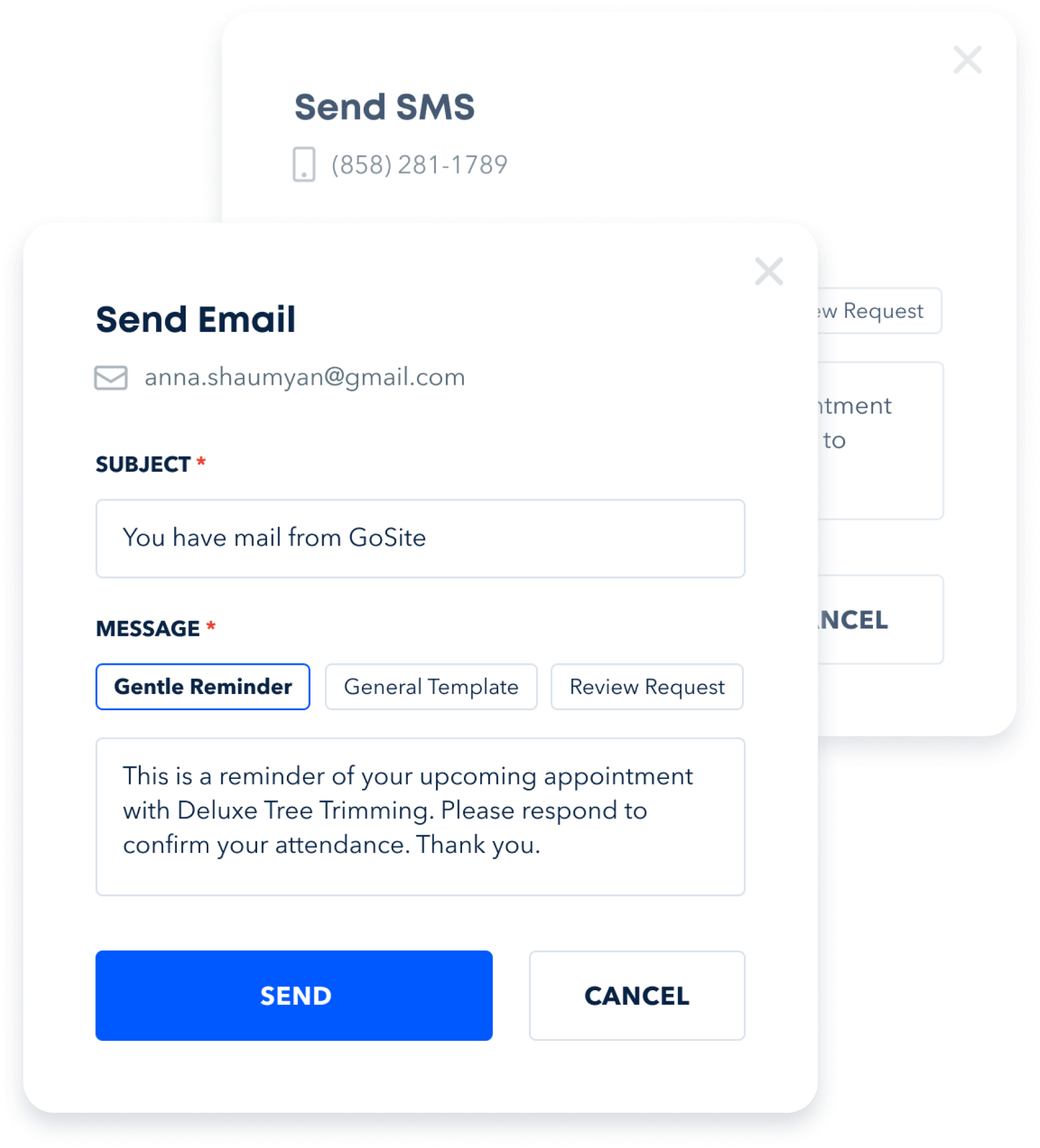 One-click Messaging and Invoicing